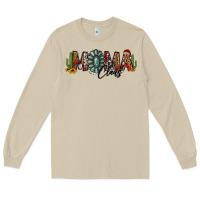 Western Christmas Mama Claus Sunflowers And Cactus Long Sleeve Tee | Teevron