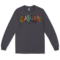 Smoke western christmas mama claus sunflowers and cactus Long Sleeve Tee - Jasminsmagicworld