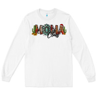 White western christmas mama claus sunflowers and cactus Long Sleeve Tee - Jasminsmagicworld