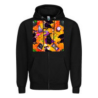 Black halloween cat and witch seamless pattern Zipper Hoodie - BundleAndBundleShop