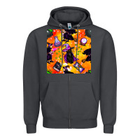 Smoke halloween cat and witch seamless pattern Zipper Hoodie - BundleAndBundleShop