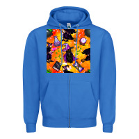 True Royal halloween cat and witch seamless pattern Zipper Hoodie - BundleAndBundleShop