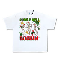 White Jingle bell rockin' Urban Heavy Tee - NancyCooperArtShop
