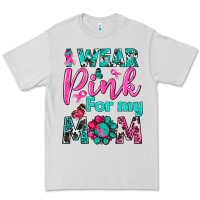 Dove Grey I Wear Pink For My Mom Premium Tee - BundleAndBundleShop