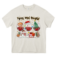 Cream tipsy and bright christmas Heavy Core Tee - MaliasSmallBusiness