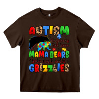 Chocolate Brown autism the journey that turns mama bears Heavy Core Tee - JahusDesignShop