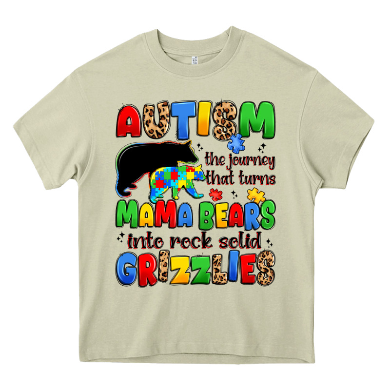 Autism The Journey That Turns Mama Bears Heavy Core Tee by JahusDesignShop | Teevron