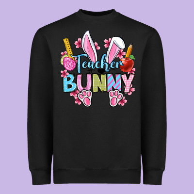 Easter Teacher Bunny Heavyweight Sweatshirt Designed By Oliviacreatesart