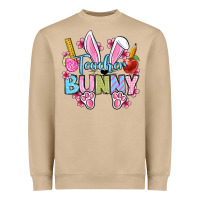 Mushroom Easter Teacher bunny Heavyweight Sweatshirt - OliviaCreatesArt