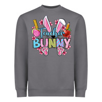 Storm Easter Teacher bunny Heavyweight Sweatshirt - OliviaCreatesArt