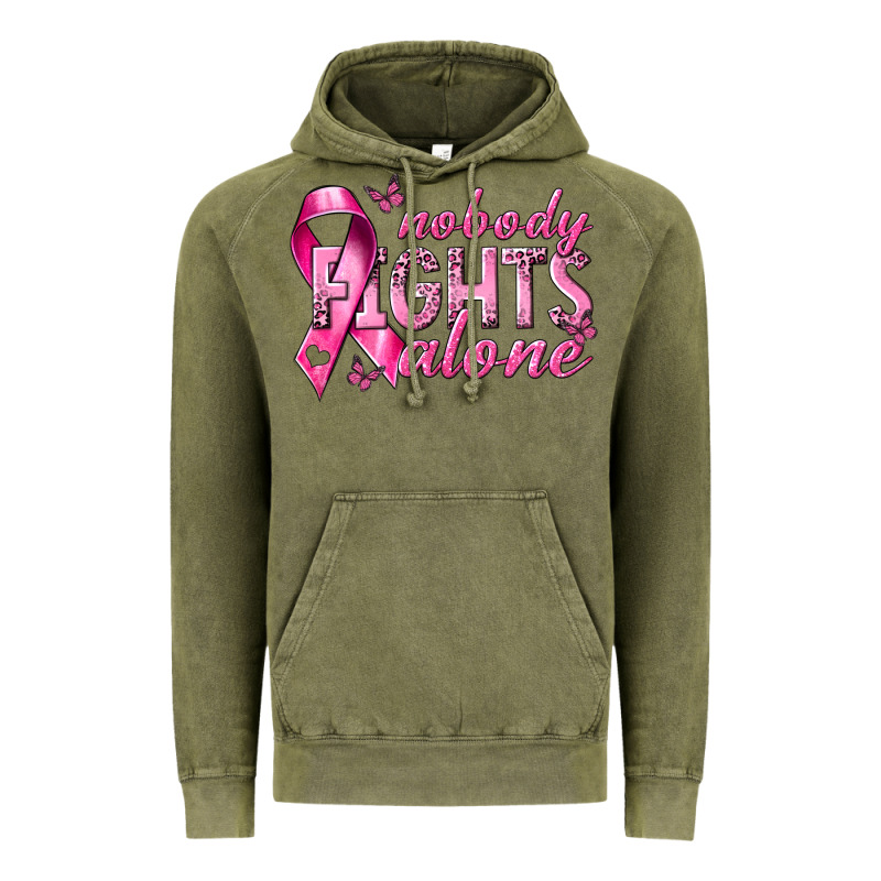 Nobody Fights Alone Cancer Vintage Hoodie by NancyCooperArtShop | Teevron