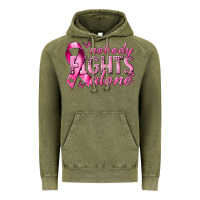 Vintage Olive nobody fights alone cancer Vintage Hoodie - NancyCooperArtShop