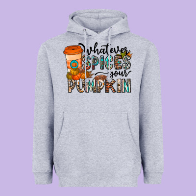 Whatever Spices Your Pumpkin Heavyweight Hoodie Designed By Cowhidedigitalart