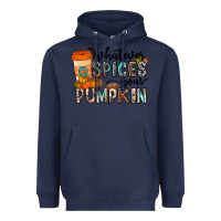Navy whatever spices your pumpkin Heavyweight Hoodie - CowhideDigitalArt