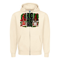 Sandshell Ho Ho Ho Christmas Gnomes Zipper Hoodie - FaDigitalArtStudio