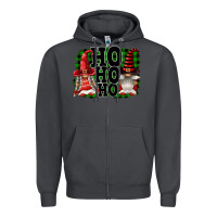Smoke Ho Ho Ho Christmas Gnomes Zipper Hoodie - FaDigitalArtStudio