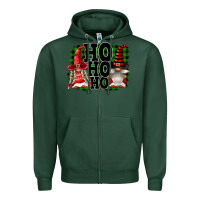 Sports Green Ho Ho Ho Christmas Gnomes Zipper Hoodie - FaDigitalArtStudio
