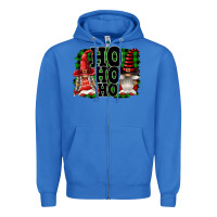 True Royal Ho Ho Ho Christmas Gnomes Zipper Hoodie - FaDigitalArtStudio