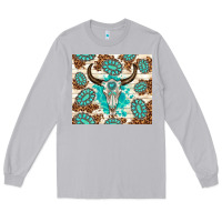 Moon Dust gemstone bull skull leopard Long Sleeve Tee - TumblerDesignByShophia