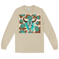 Mushroom gemstone bull skull leopard Long Sleeve Tee - TumblerDesignByShophia