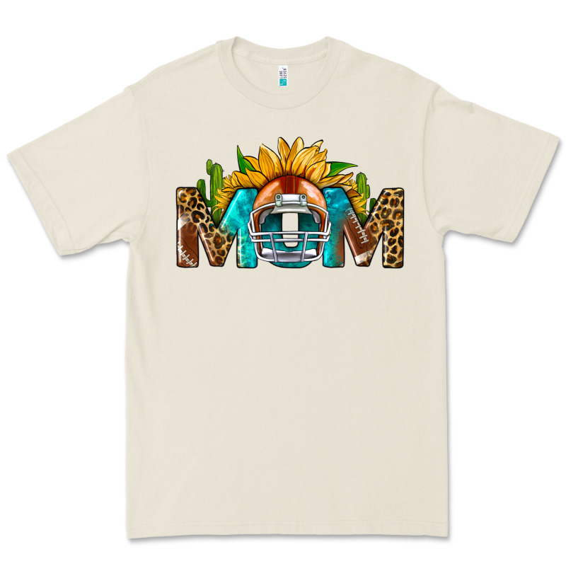 Football Mom Sunflower Leopard Premium Tee by BundleAndBundleShop | Teevron