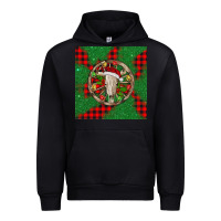 Black Christmas bull skull Urban Hoodie - BarkalooDesign
