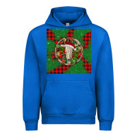 Cobalt Christmas bull skull Urban Hoodie - BarkalooDesign