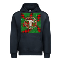 Navy Christmas bull skull Urban Hoodie - BarkalooDesign