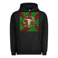 Pigment Black Christmas bull skull Urban Hoodie - BarkalooDesign