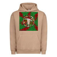 Pigment Burro Christmas bull skull Urban Hoodie - BarkalooDesign