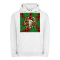 Pigment Lunar Rock Christmas bull skull Urban Hoodie - BarkalooDesign