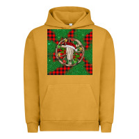 Pigment Peanut Butter Christmas bull skull Urban Hoodie - BarkalooDesign