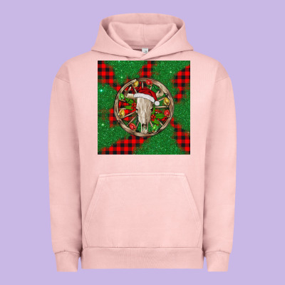 Christmas Bull Skull Urban Hoodie Designed By Barkaloodesign