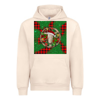 Sandshell Christmas bull skull Urban Hoodie - BarkalooDesign