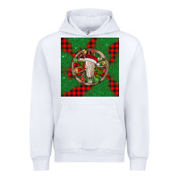 White Christmas bull skull Urban Hoodie - BarkalooDesign