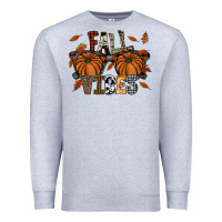 Heather Grey fall vibes Premium Sweatshirt - SublimationCraftShop