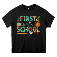 Black first day of school Heavy Core Tee - NancyCooperArtShop