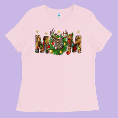 Western Mom With Reindeer Ladies Tee Designed By Bundleandbundleshop