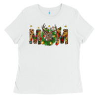 White Western Mom With Reindeer Ladies Tee - BundleAndBundleShop