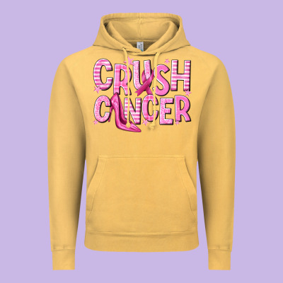 Crush Cancer Vintage Hoodie Designed By Nancycooperartshop