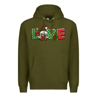 Army Green love christmas gnome Premium Hoodie - BundleAndBundleShop