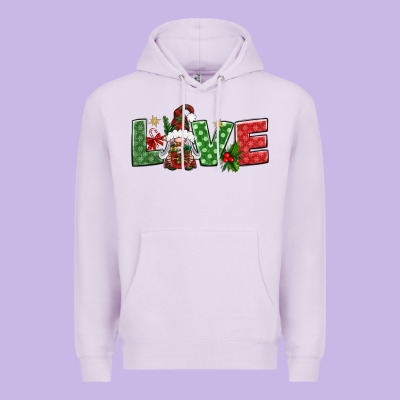 Love Christmas Gnome Premium Hoodie Designed By Bundleandbundleshop