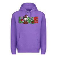 Purple love christmas gnome Premium Hoodie - BundleAndBundleShop