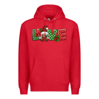 Red love christmas gnome Premium Hoodie - BundleAndBundleShop