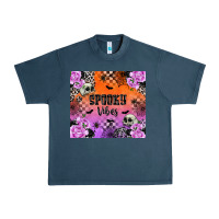 Midnight Navy Spooky Vibes Urban Heavy Tee - texasbilliewilder
