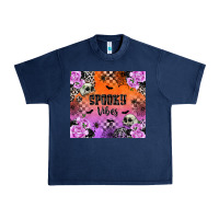 Navy Spooky Vibes Urban Heavy Tee - texasbilliewilder