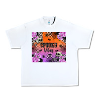 White Spooky Vibes Urban Heavy Tee - texasbilliewilder
