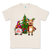 Natural merry christmas gnomes, reindeer Classic Tee - RanaPortraitStore