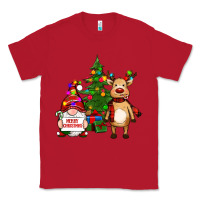 Red merry christmas gnomes, reindeer Classic Tee - RanaPortraitStore