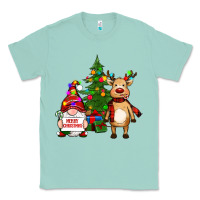 Seafoam merry christmas gnomes, reindeer Classic Tee - RanaPortraitStore